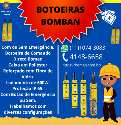 Botoeira Boman IP55 comando direto